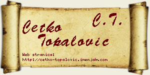 Ćetko Topalović vizit kartica